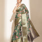 Digital Printed Kalamkari Chanderi Silk Saree With Woven Border & Rich Pallu