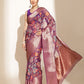 Digital Printed Kalamkari Chanderi Silk Saree With Woven Border & Rich Pallu