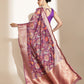 Digital Printed Kalamkari Chanderi Silk Saree With Woven Border & Rich Pallu
