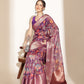Digital Printed Kalamkari Chanderi Silk Saree With Woven Border & Rich Pallu