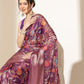 Digital Printed Kalamkari Chanderi Silk Saree With Woven Border & Rich Pallu