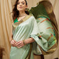 Kanjeevaram Soft Silk Floral Printed Saree With Tassel