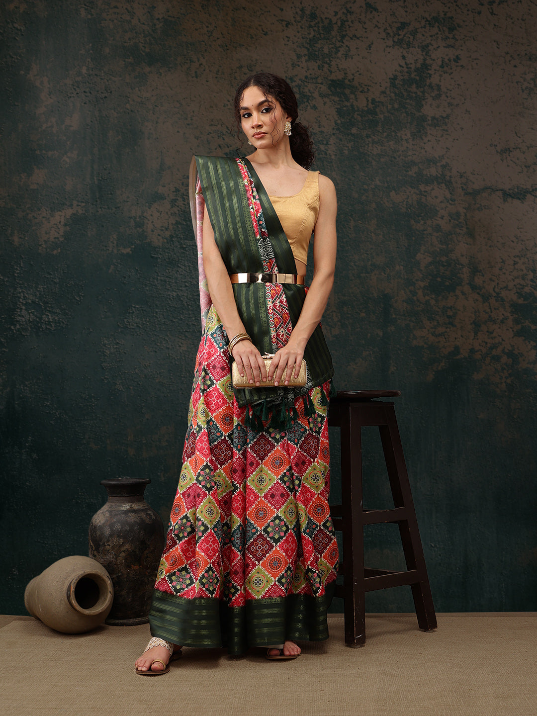 Bandhani Digital Printed Saree