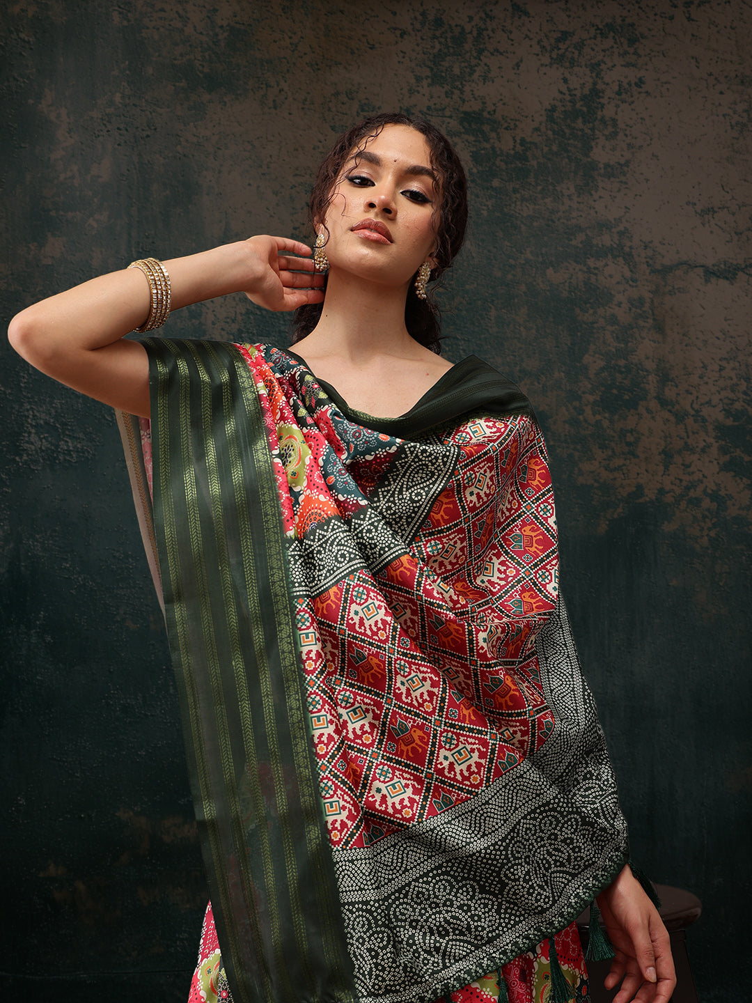 Bandhani Digital Printed Saree