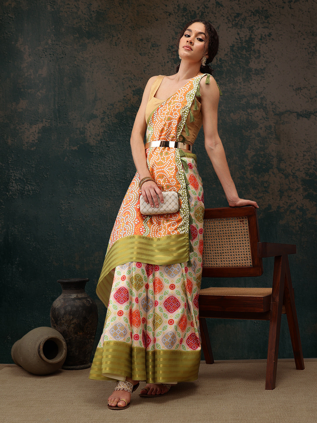 Bandhani Digital Printed Saree