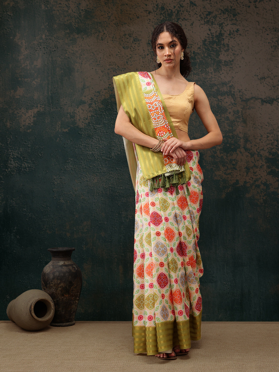 Bandhani Digital Printed Saree