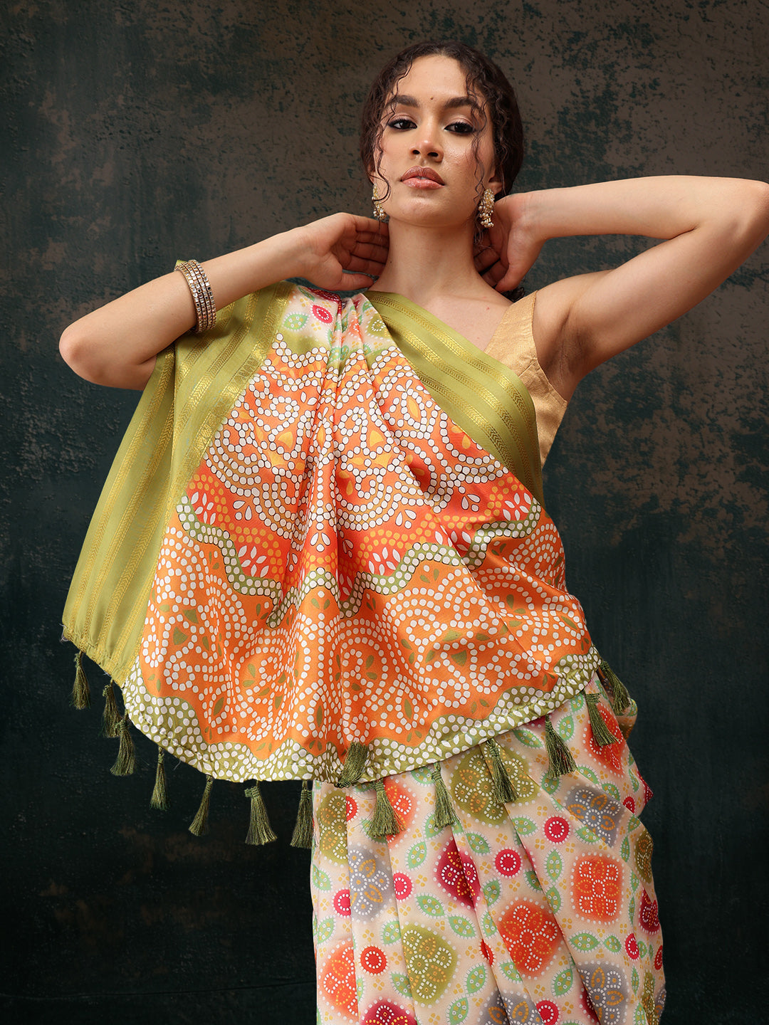 Bandhani Digital Printed Saree