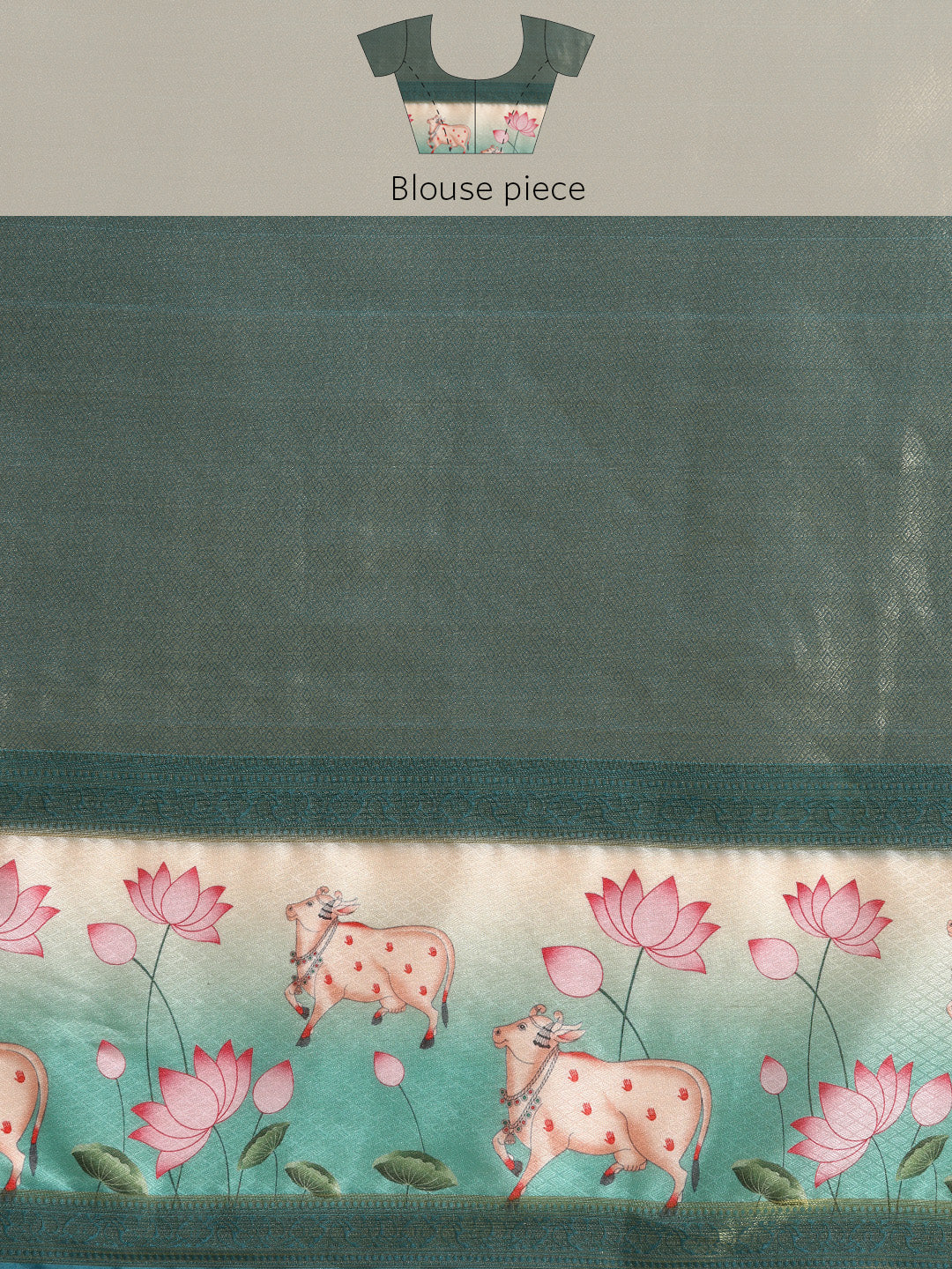 Kanjivaram Silk Pichwai Digital Printed Zari Woven Saree