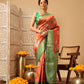 Woven Banarasi Soft Silk Saree With Floral Digital Print