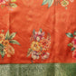 Woven Banarasi Soft Silk Saree With Floral Digital Print
