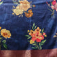 Royal Blue Zari Woven Banarasi Soft Silk Saree With Floral Digital Print