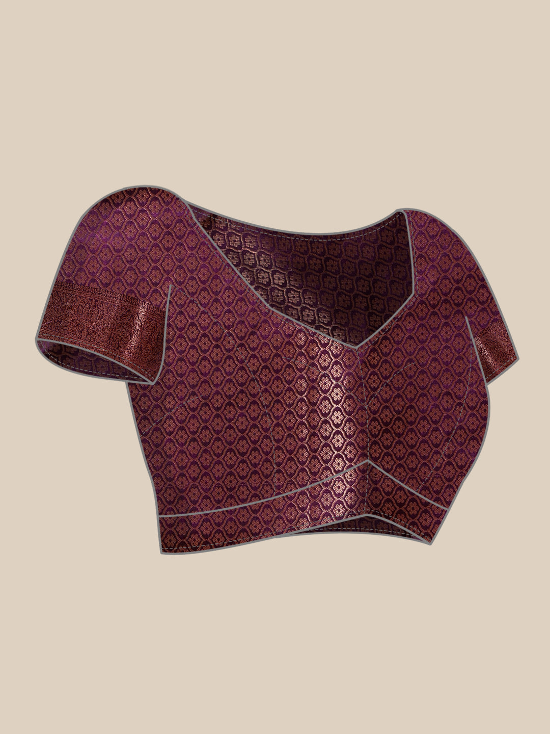 Royal Blue Zari Woven Banarasi Soft Silk Saree With Floral Digital Print