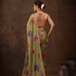 Chiffon Digital Print Floral Saree