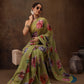 Chiffon Digital Print Floral Saree
