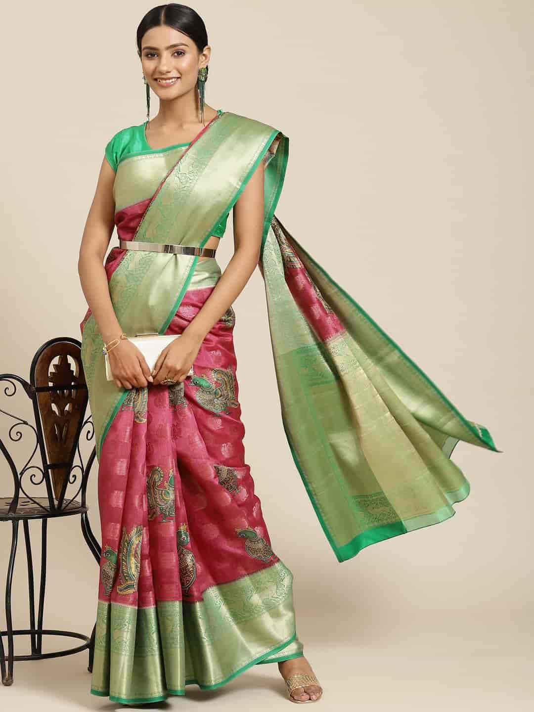 Women's Digital Printed Woven Silk Saree