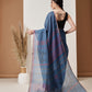 Digital Print Cotton Tissue Saree With Gold Zari Work