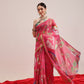 Fruits Printed Cotton Tissue Saree With Gold Zari Work