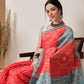Fruits Printed Cotton Tissue Saree With Gold Zari Work