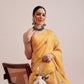 Fruits Printed Cotton Tissue Saree With Gold Zari Work
