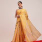 Fruits Printed Cotton Tissue Saree With Gold Zari Work