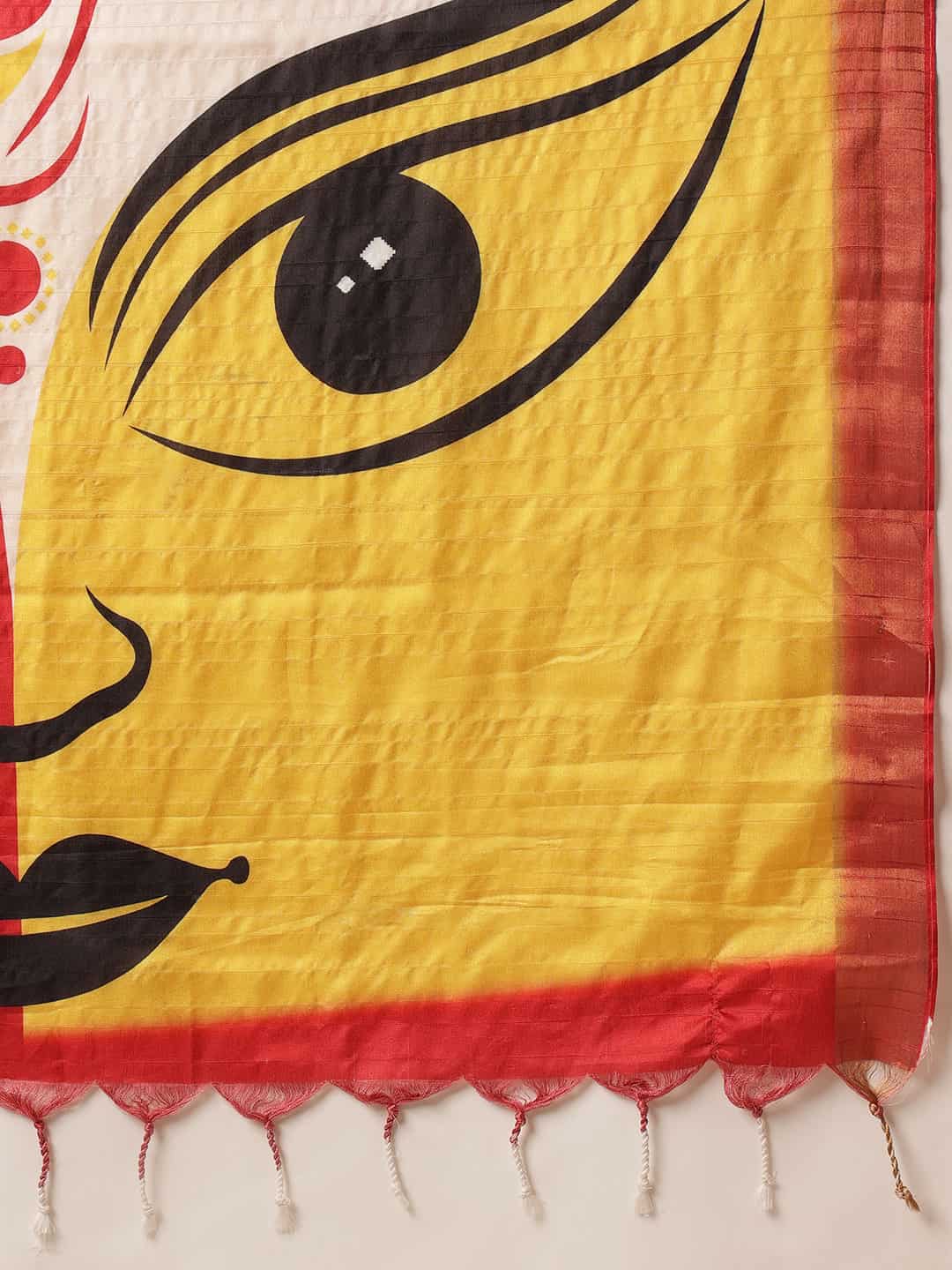 Women's Printed Soft Silk Traditional Saree With Tassels & Printed Blouse – view 6