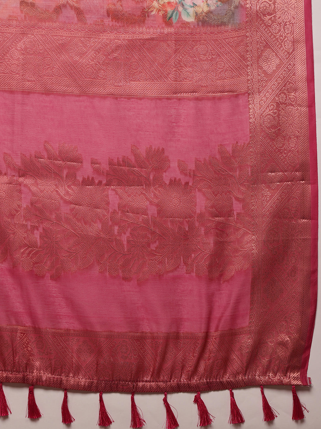 Digital Printed Banarasi Cotton Zari Woven Saree