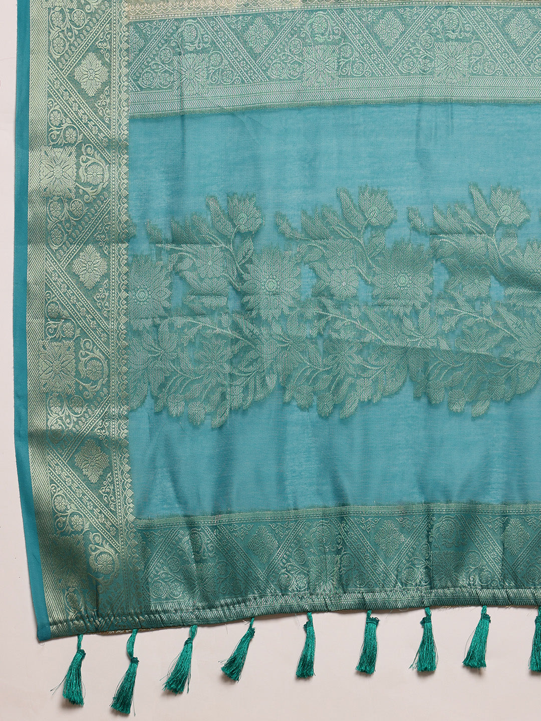 Digital Printed Banarasi Cotton Zari Woven Saree
