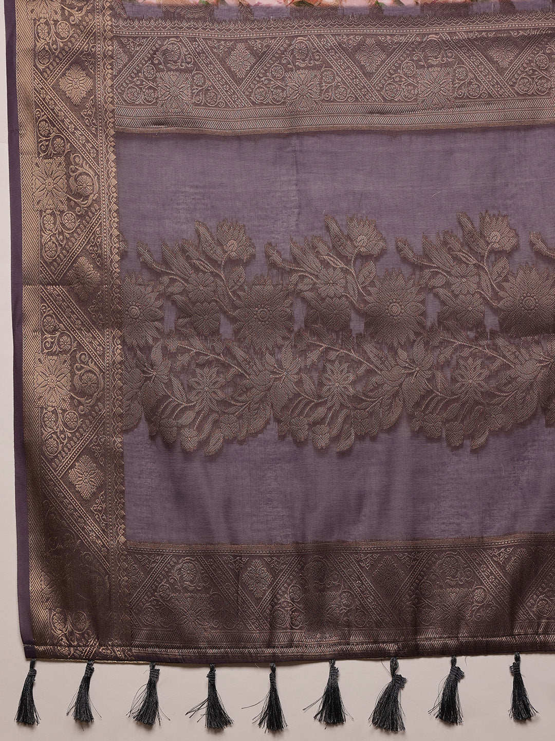 Digital Printed Banarasi Cotton Zari Woven Saree