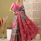 Digital Printed Banarasi Cotton Zari Woven Saree