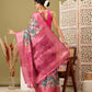 Digital Printed Banarasi Cotton Zari Woven Saree