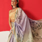 Floral Printed Soft Tissue Silk Saree With Tassels