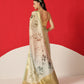 Floral Printed Soft Tissue Silk Saree With Tassels