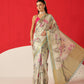 Floral Printed Soft Tissue Silk Saree With Tassels