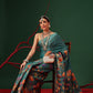 Embroidery Saree in Cotton Silk Finish with Golden Highlights