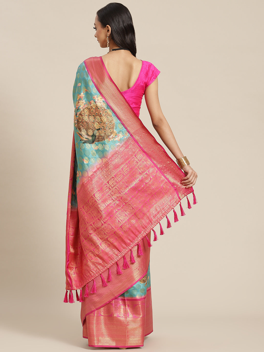 Women's Banarasi Art Silk Digital Print Saree