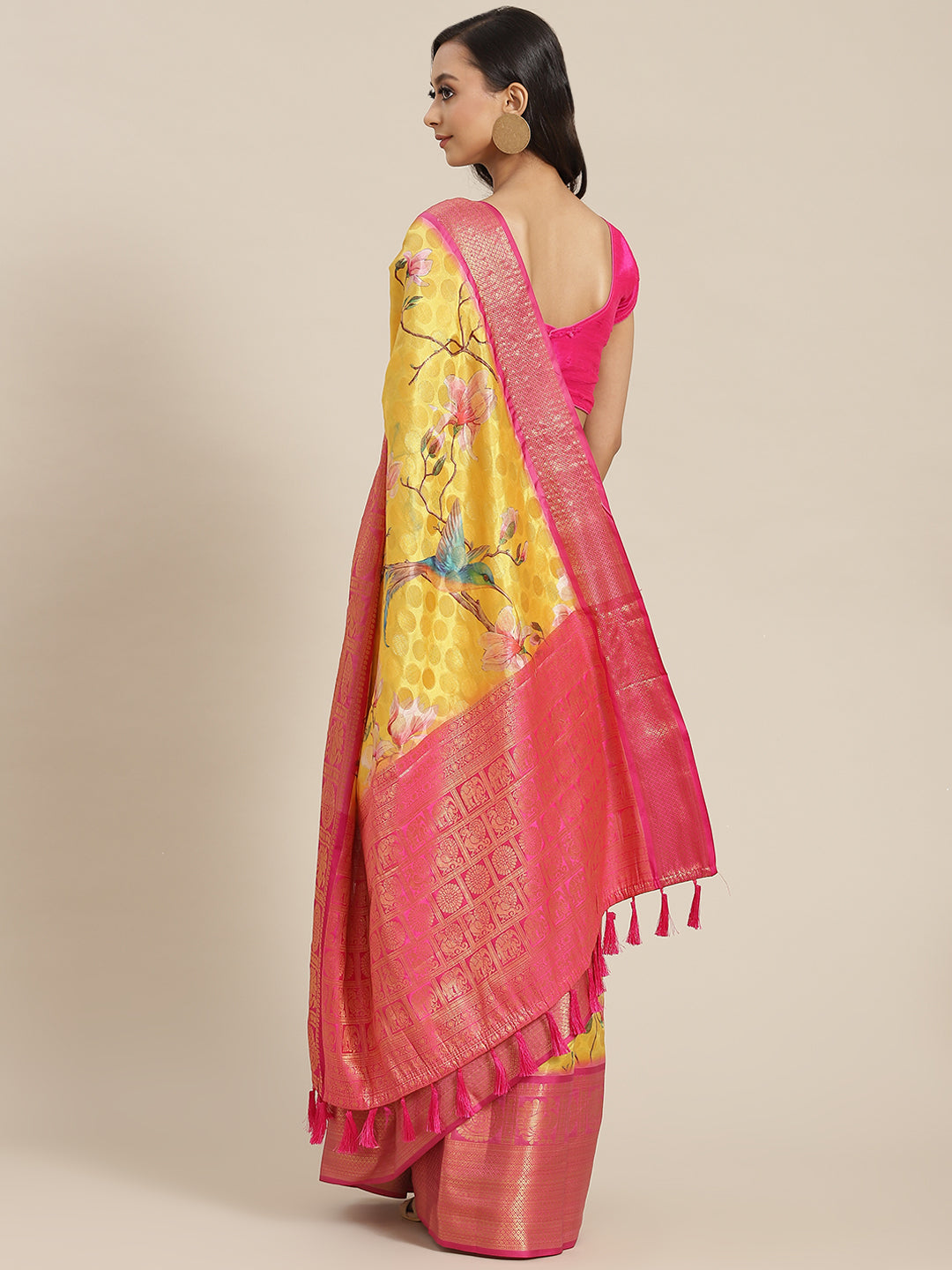 Women's Banarasi Art Silk Digital Print Saree