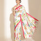 Kalamkari Printed Soft Silk Brown Saree With Beautiful Tassels