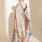Kalamkari Printed Soft Silk Brown Saree With Beautiful Tassels