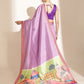 Kalamkari Printed Soft Silk Brown Saree With Beautiful Tassels