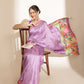 Kalamkari Printed Soft Silk Brown Saree With Beautiful Tassels