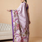 Kalamkari Printed Soft Silk Brown Saree With Beautiful Tassels