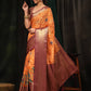 Banarasi Soft Silk Bandhani With Kalamkari Digital Printed Saree