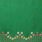 Printed Fruits & Floral Art Silk Saree with Gold Zari Woven Border & Matching Blouse