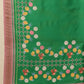 Printed Fruits & Floral Art Silk Saree with Gold Zari Woven Border & Matching Blouse