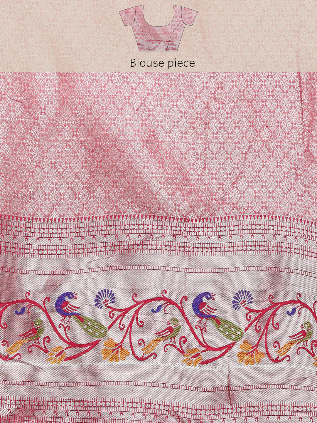 Women's Banarasi Silk Woven With Digital Printed Saree