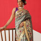 Digital Printed Soft Tissue Silk Saree With Zari Work & Tassels