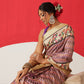 Digital Printed Soft Tissue Silk Saree With Zari Work & Tassels
