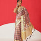 Digital Printed Soft Tissue Silk Saree With Zari Work & Tassels