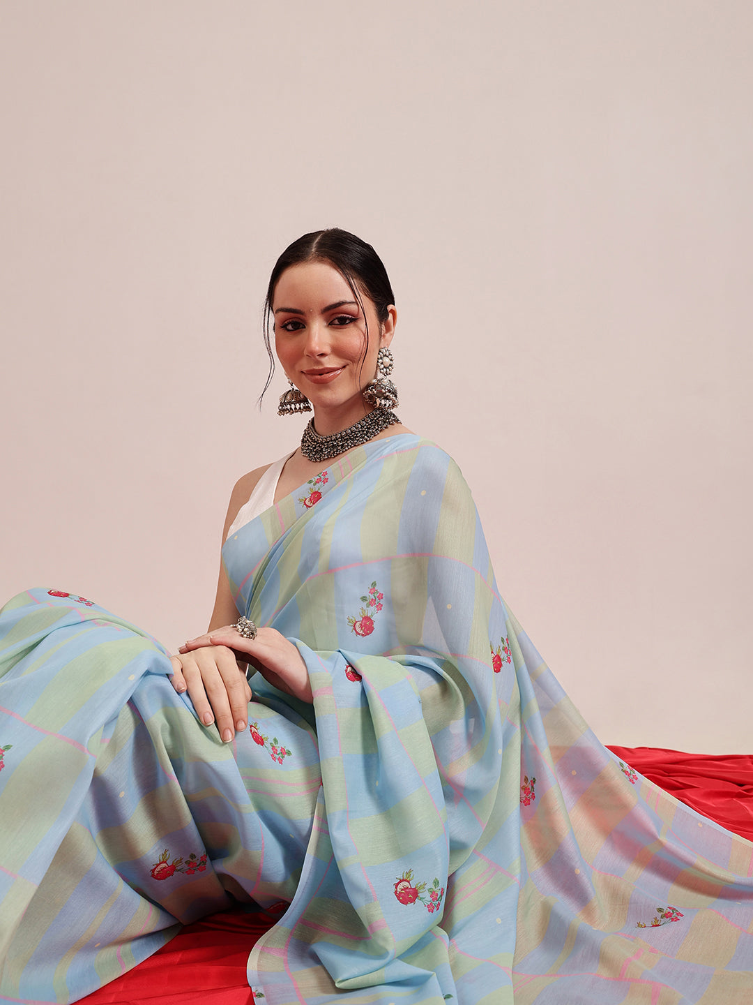 Abstract Printed Soft Mal Cotton Saree