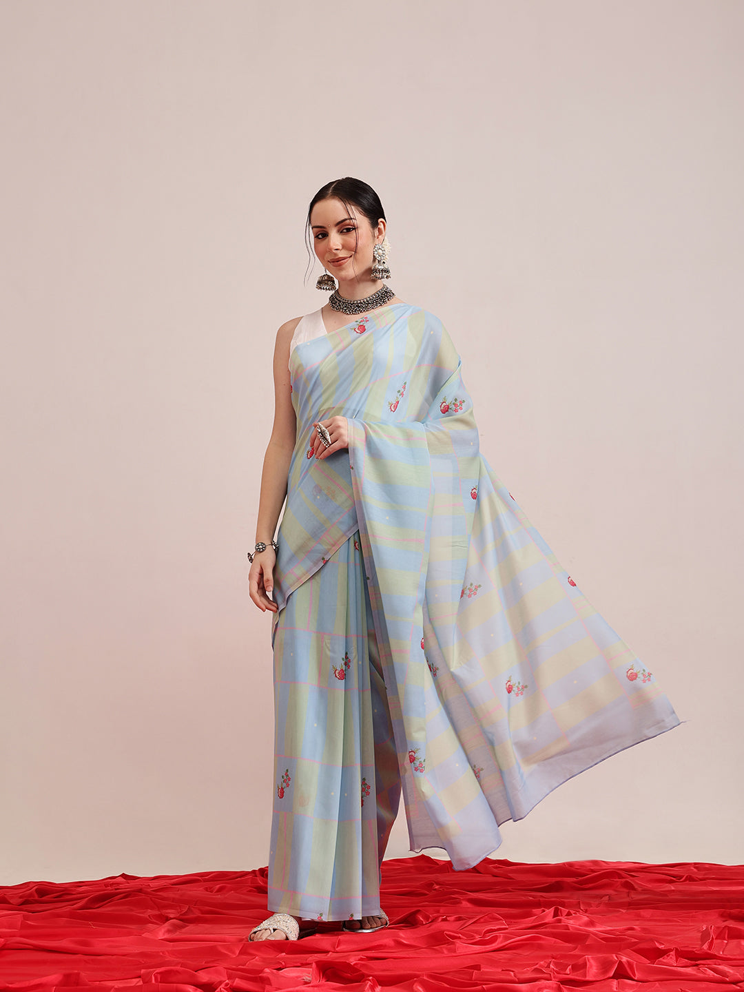 Abstract Printed Soft Mal Cotton Saree